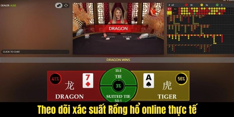 Theo dõi xác suất Rồng hổ online thực tế